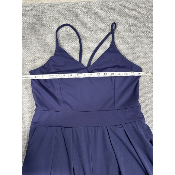 Halara Jumpsuit Womens Large Blue Breezeful Backless Side Zip Wide Leg Resort - Picture 8 of 15